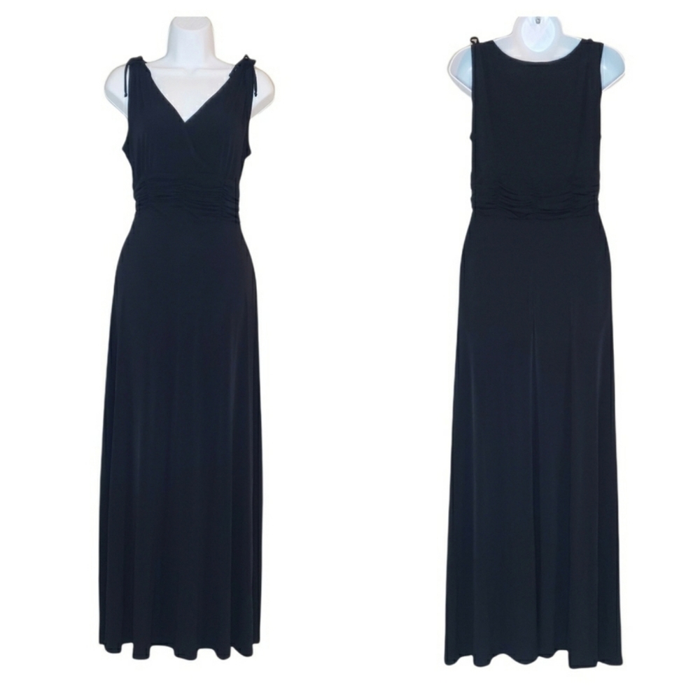 AA Studio Sleeveless Ruched Waist Maxi Dress
